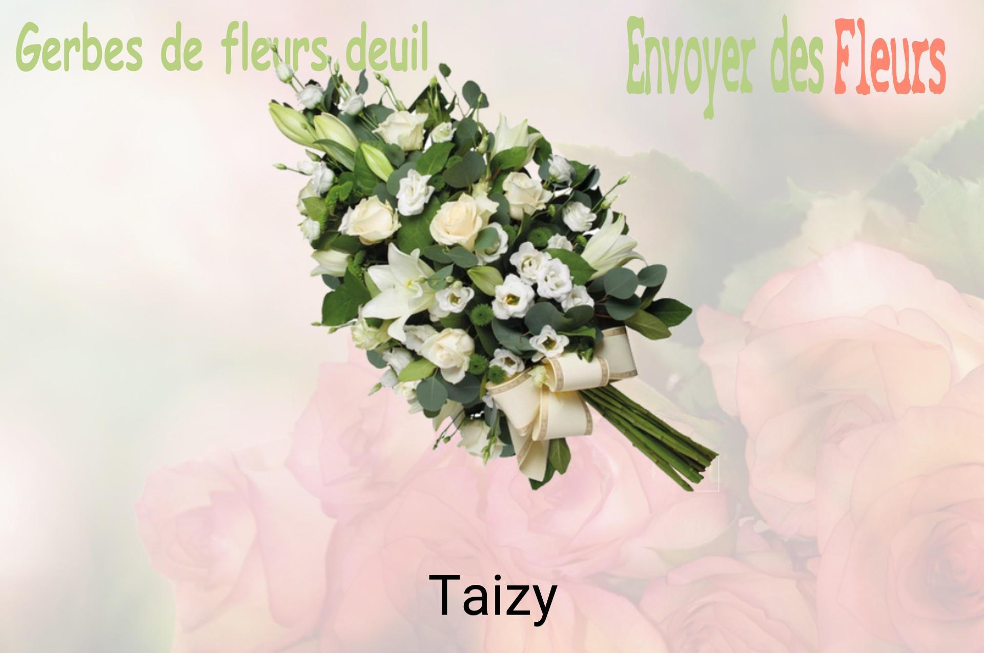Gerbe de fleurs de deuil livrée à Taizy